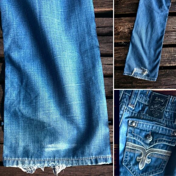 ROCK REVIVAL JEANS l Men’s Size 34 Straight l Dark wash l 5-pocket design l EUC - Picture 10 of 16